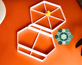 Arabesque Tile Clay Cutter. Hexagon Tile Templates for Ceramics & Pottery. Tools for Ceramic