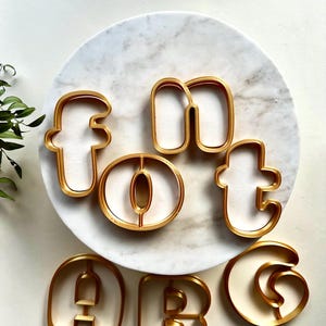 Alphabet Cookie Cutters and Fondant Cutters, Letters Biscuit Cutter Set, 26 A-Z Uppercase and Lowercase Bold Clay Cutter, Any Size