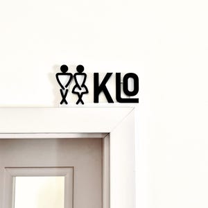 WC-Schild für alle Geschlechter, Kloschild, WC Türschild Toilette für tür, Airbnb Lustig Toilettenschild Hinweisschild Für Männer und Frauen