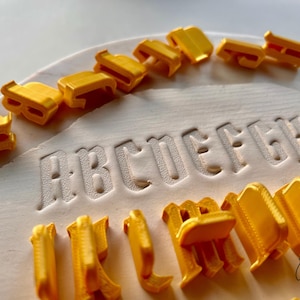 Alfabeto de arcilla polimérica con letras góticas para cerámica, sellos de cerámica o galletas, sellos de fuente de jabón para manualidades, mayúsculas en inglés antiguo Sans Serif