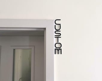 Adorno de puerta personalizado, letrero personalizado para sobre la puerta, placa para puerta, decoración para arco de puerta, letrero de esquina de texto para el hogar, letrero de Airbnb