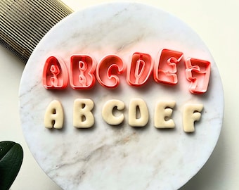Alphabet cookie cutter set - Mini alphabet cutter & Large letters cookie cutter Font, Clay cutter letters Fondant Letter, Cake decorating