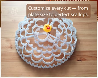 Emporte-pièce en argile personnalisé pour travaux manuels en poterie - Biscuit circulaire festonné, fondant, modèle de bord festonné pour argile - Modèles de forme de poterie