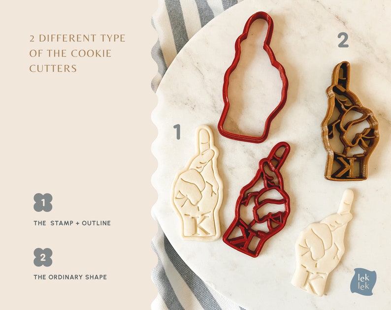 Asl Cookie Cutter Custom Sign Language Hand Gesture Deaf / Etsy