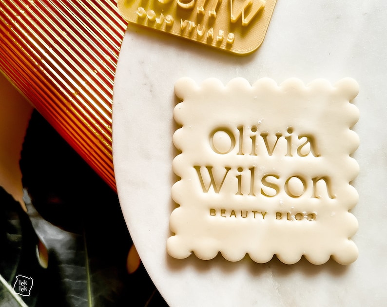 Cortador de galletas con logotipo personalizado, cortador de galletas personalizado con su logotipo, sello de galletas personalizado, diseño de logotipo personalizado imagen 6