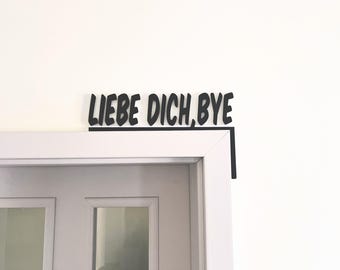Romantisches Geschenk für sie | Liebe Dich Bye Wanddeko, Valentinstag Geschenk für ihn, Deko für Paare & Verliebte – Türschild zum Jahrestag