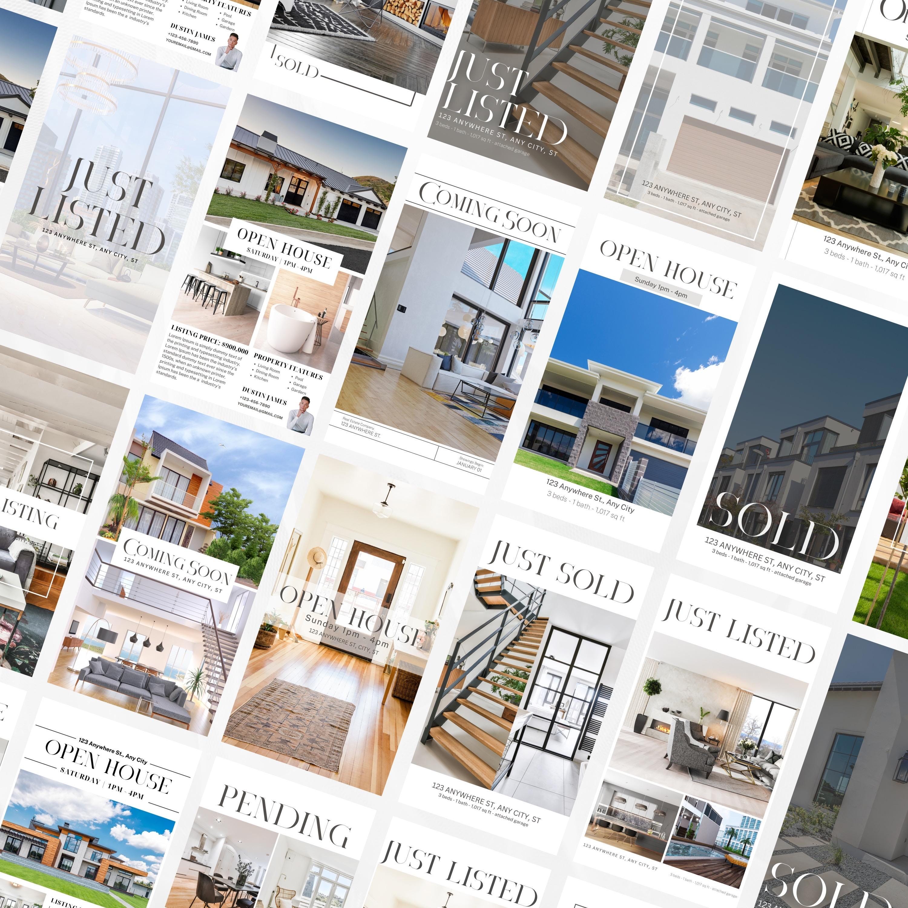 Realtor Instagram Templates | Modern Real Estate Marketing Bundle ...