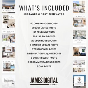 Realtor Instagram Templates | Modern Real Estate Marketing Bundle ...
