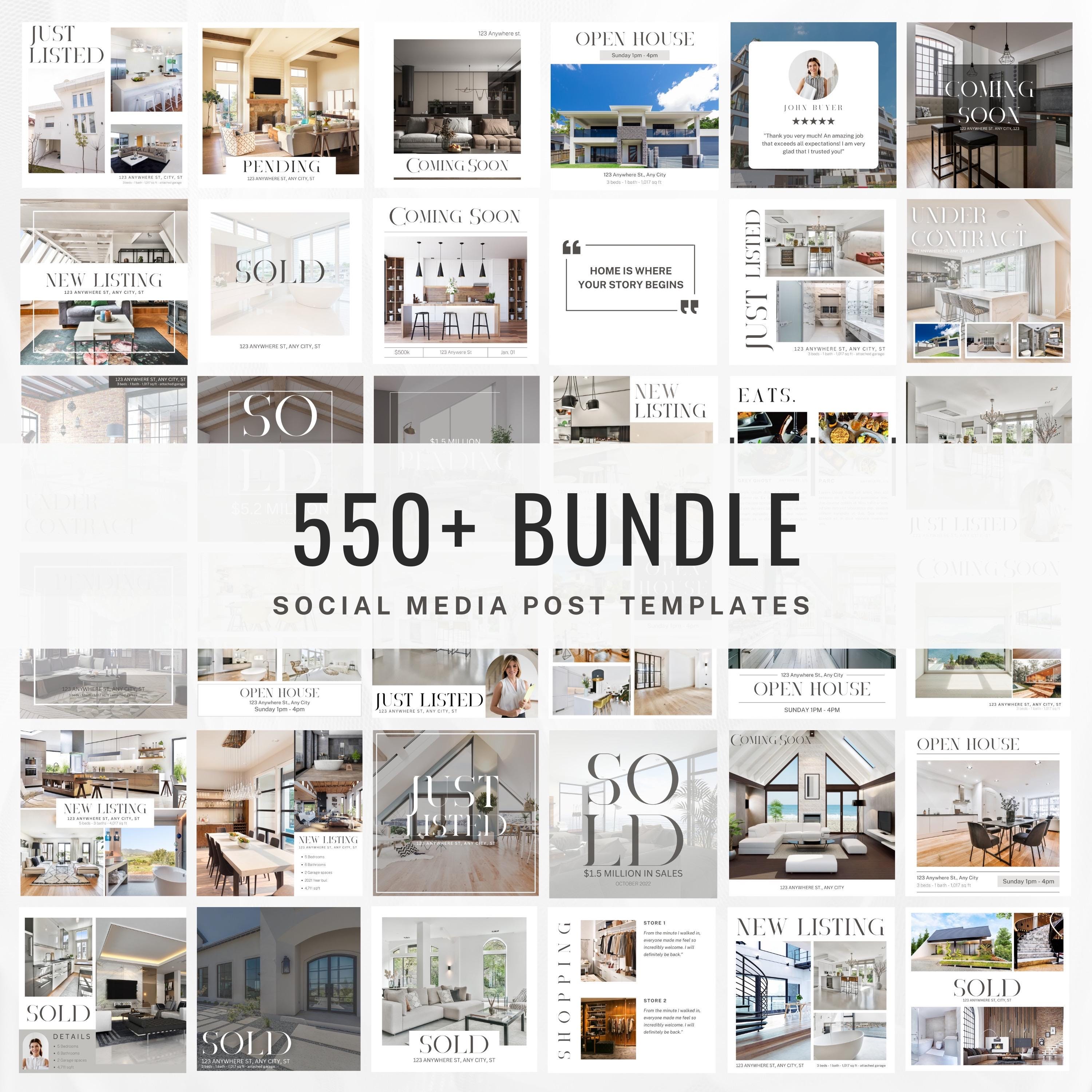 Realtor Instagram Templates | Modern Real Estate Marketing Bundle ...