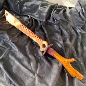 Handmade Unique Fantasy Wooden Sword with Unique Handle, Collectable, Cosplay, Decoration or Souvenir