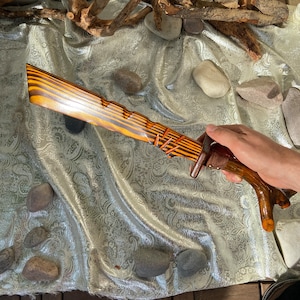Wooden Sword with Unique Handcrafted Handle, Perfect Gift as Collectable Item or Souvenir