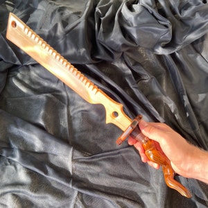 Handcrafted Unique Fantasy Wooden Sword with Unique Handle, Collectable, Cosplay, Decoration or Souvenir