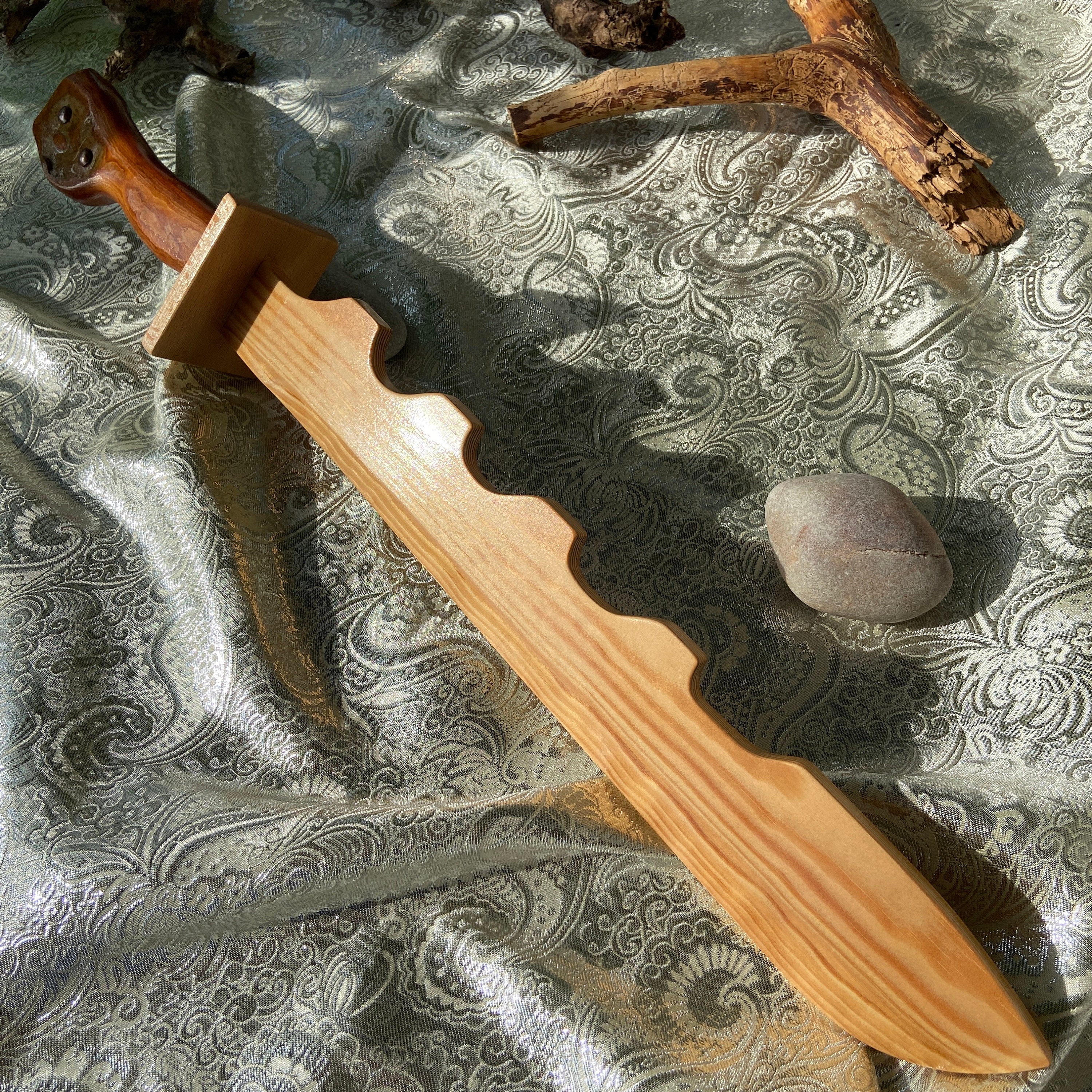 Unique Swor's Unique Wooden Sword With Handcrafted Natural Handle, Perfect Gift for ...