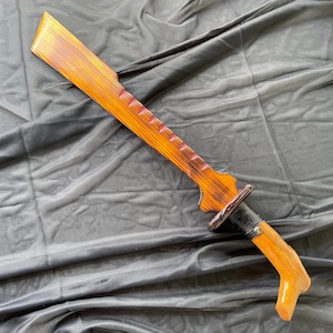 Fantasy Wooden Sword with Unique Handmade Handle, Cosplay, Decoration, Souvenir, Display Object