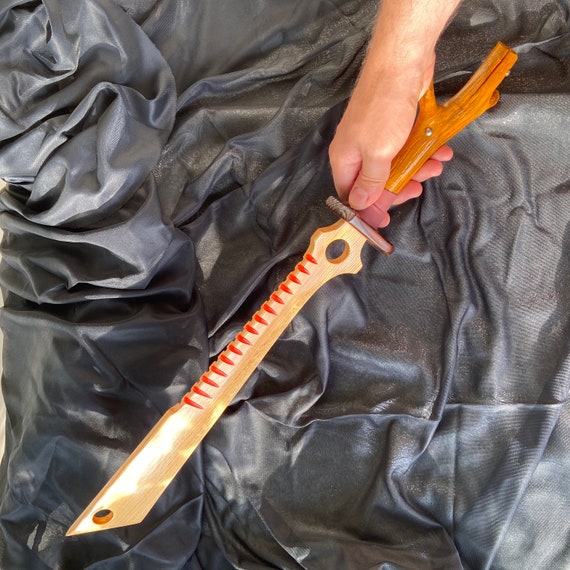 Handmade Unique Fantasy Wooden Sword With Unique Handle