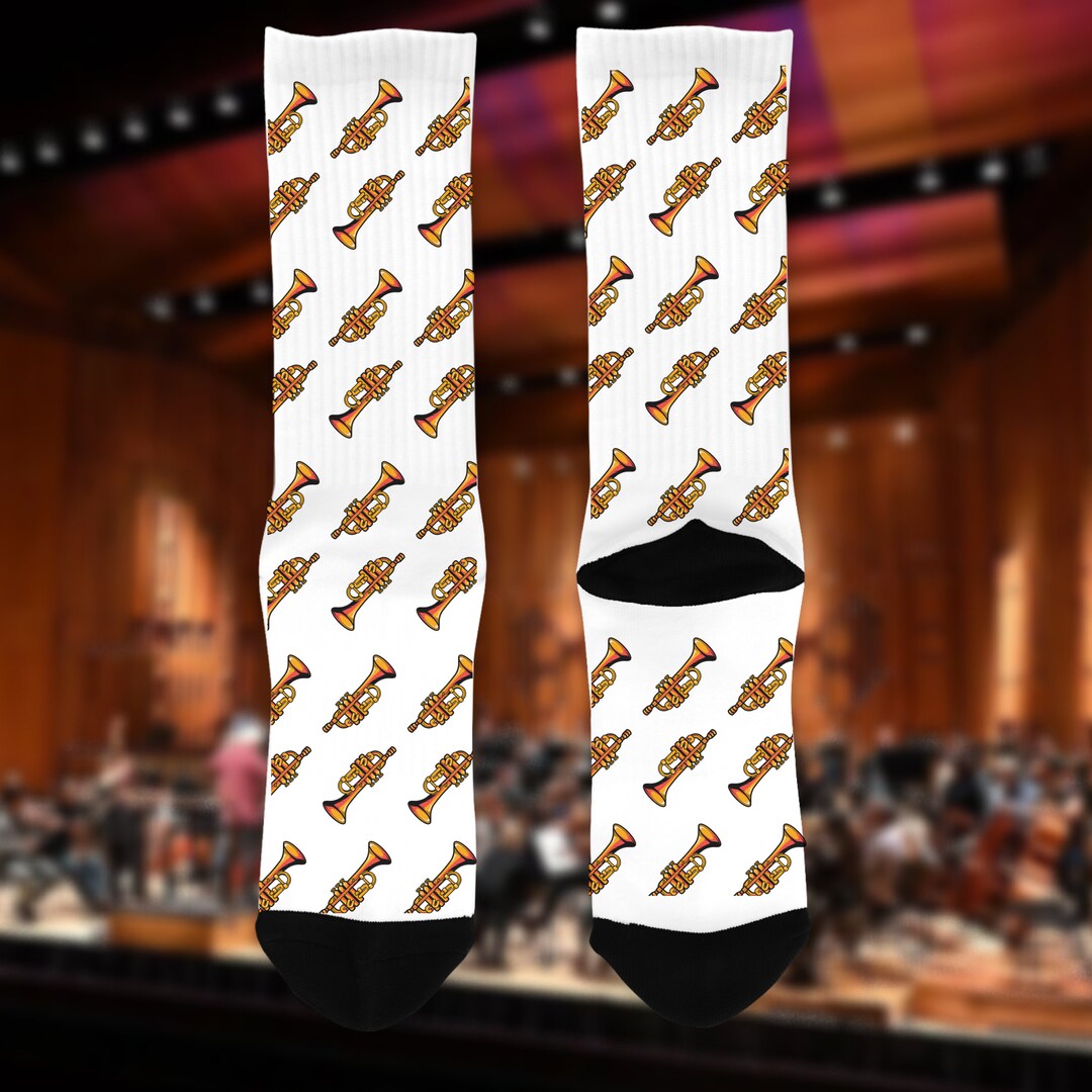 Trumpet Instrument Socks Funny Music Teacher Gift Concert Etsy
