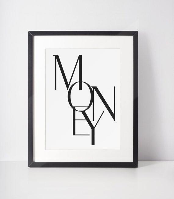 Money Wall Art Print Luxury Design Wall Art for Bedroom Etsy