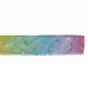 Rainbow Watercolor Galaxy Dog Collar