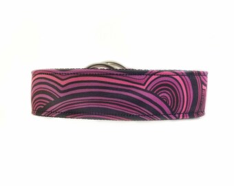 Pink Malachite Dog Collar