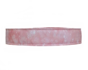 Peach Watercolor Galaxy Dog Collar