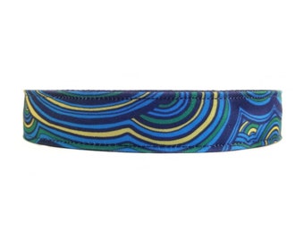 Blue Tide Malachite Dog Collar