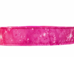 Pink Watercolor Galaxy Dog Collar