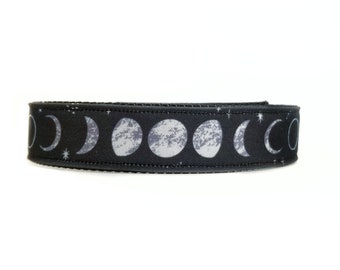 Moon Phases Dog Collar
