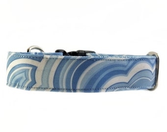 Blue Lace Agate Dog Collar