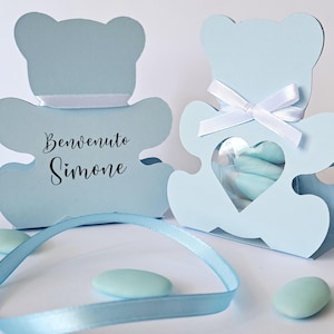 Bomboniera Orsetto, nascita, battesimo, comunione, confetti, regalo, fai da te, handmade, artigiana, made in Italy, baby shower