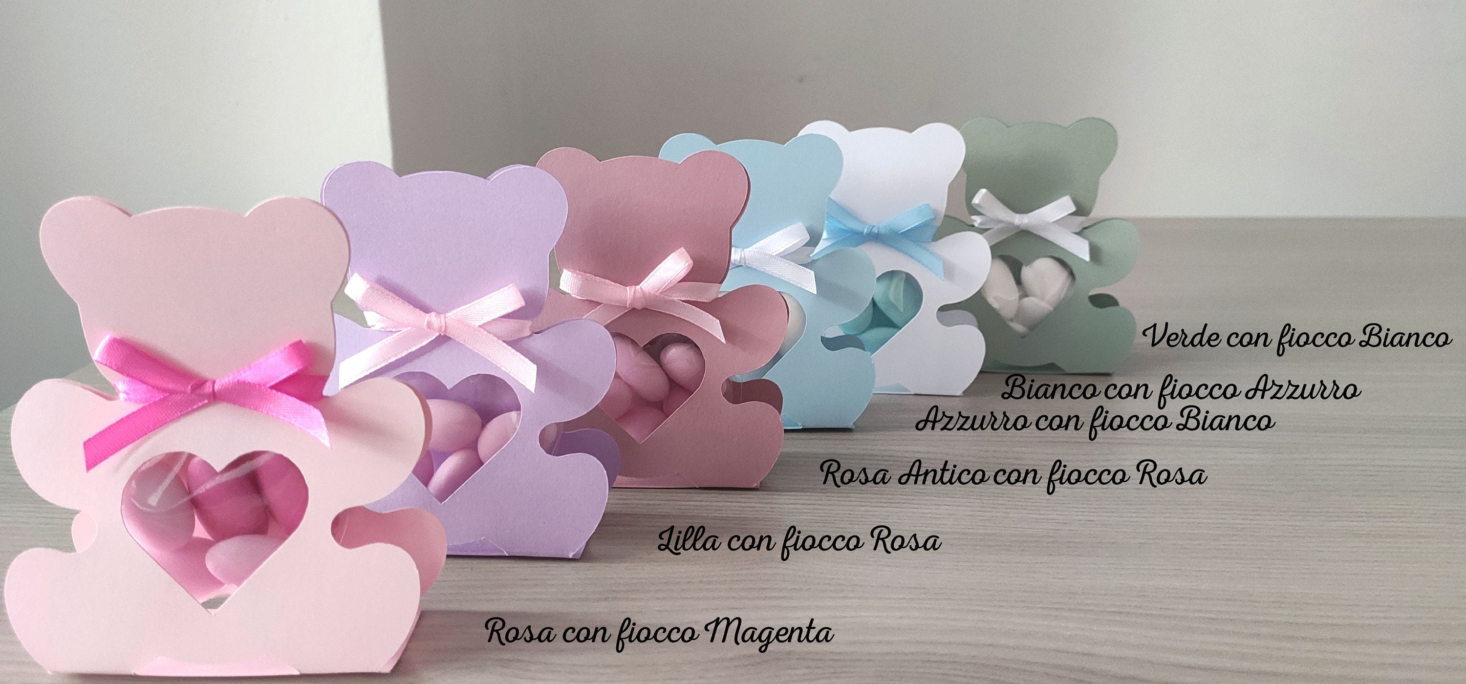 Bomboniere orsetto Battesimo bimbo trenino legno | Sindy Bomboniere
