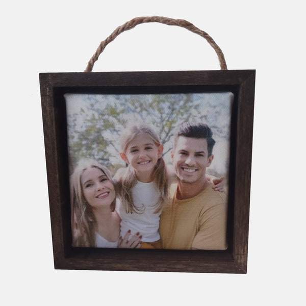Personalized Mini Canvas Print with Floating Frame 5x5 - Personalized Gift - Custom Photo