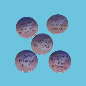 The Time Traveller&#39;s Wife Musical Inspired Button Badge Set (1)