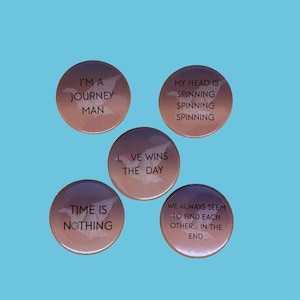 The Time Traveller&#39;s Wife Musical Inspired Button Badge Set (2)