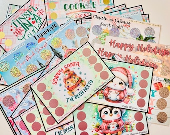 OOPSIE MYSTERY 4 Pack of A5 Christmas Savings Challenges - Laminated - 4 Different Designs in Bundle - Have Fun Saving Money!
