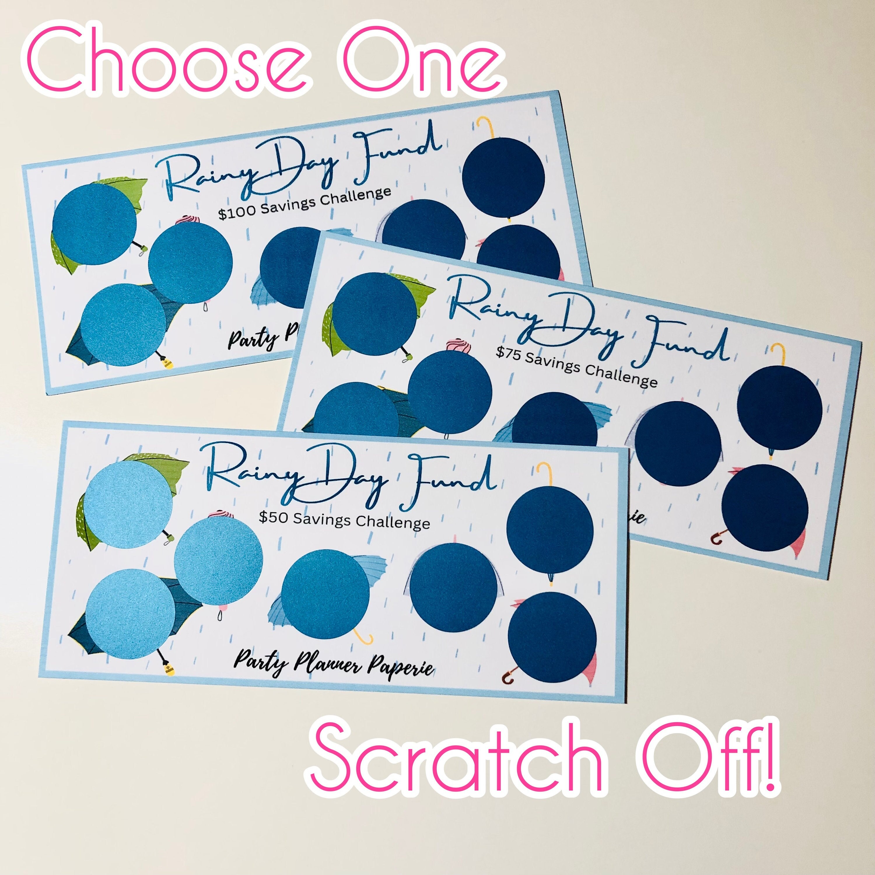 Rainy Day Savings Tracker Printable | Savings Tracker Insert