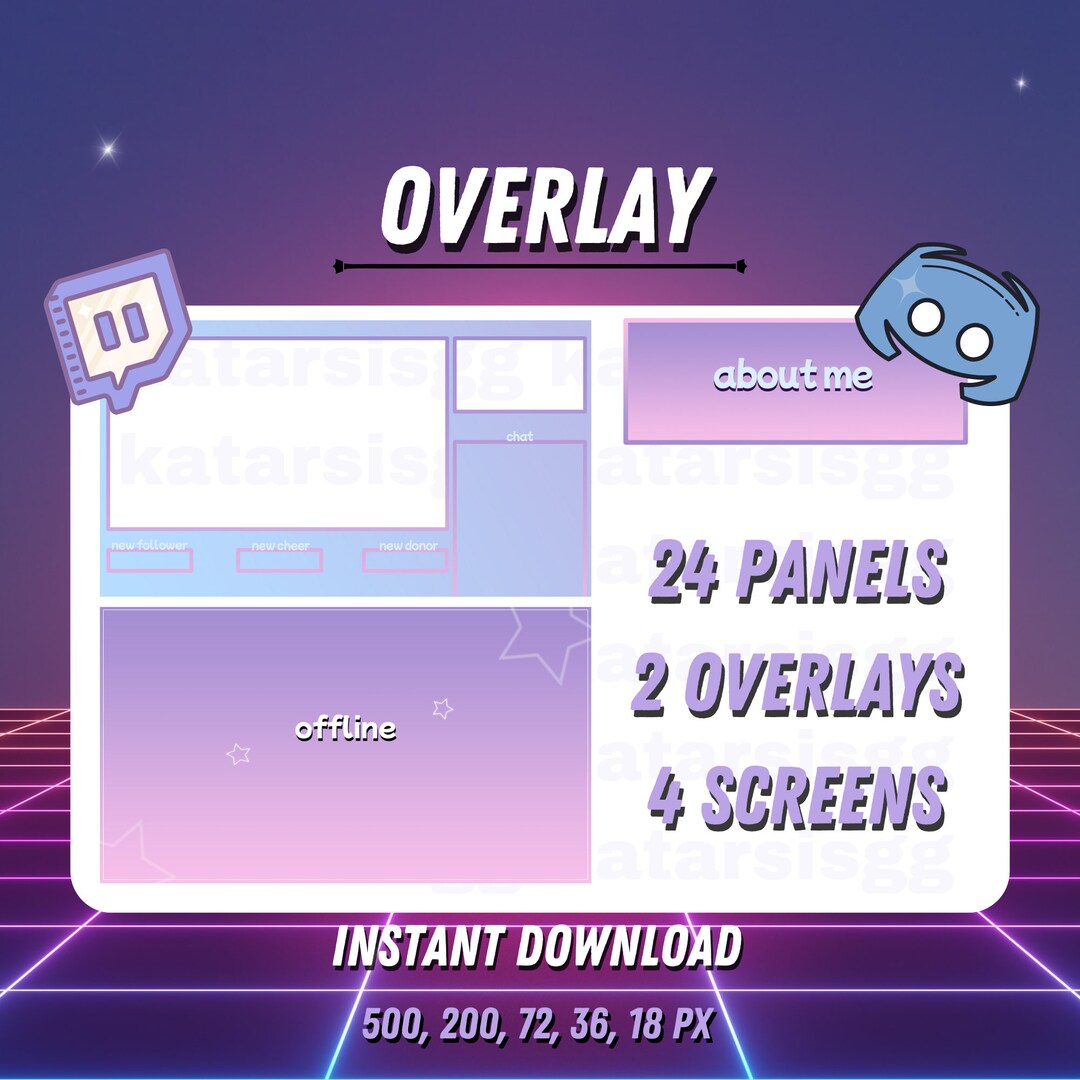 Twitch Streaming Starter Pack Pastel Purple Pink Animated Static - Etsy ...