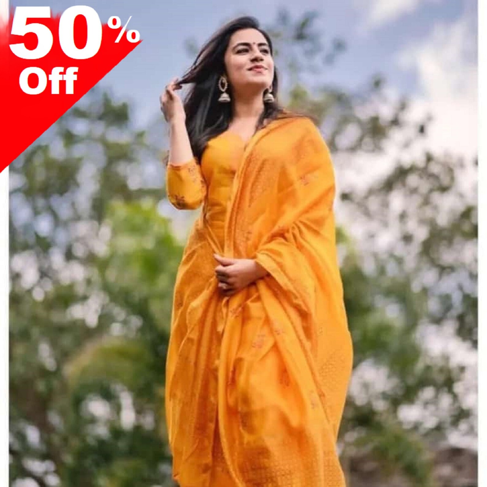 Cotton Straight Orange Colour Kurta With Pant Dupatta Set Etsy