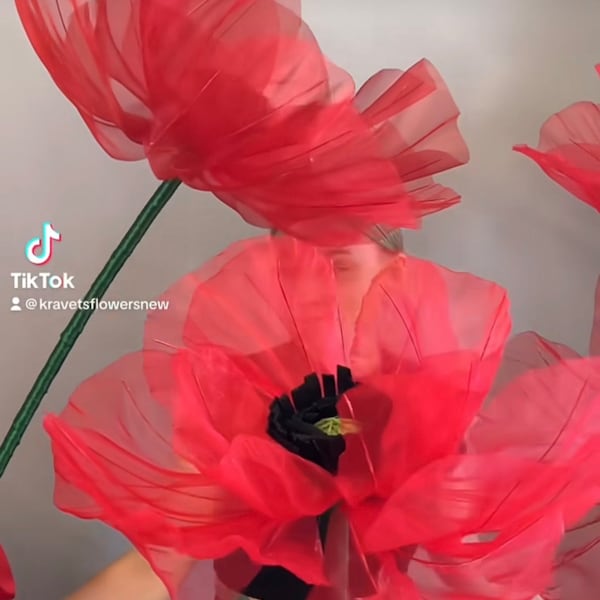 Giant Silk Flower Etsy