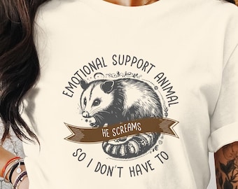 Emotional Support Possum T-Shirt, Opossum Shirt,  Funny Opossum T-Shirt, Funny Opossum Shirt, Meme Shirt, Possum Shirt
