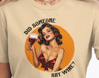 Camiseta vintage para amantes del vino: camiseta gráfica estilo años 50