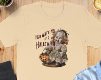 Camiseta de Halloween de muñeca espeluznante: camiseta gráfica de terror vintage