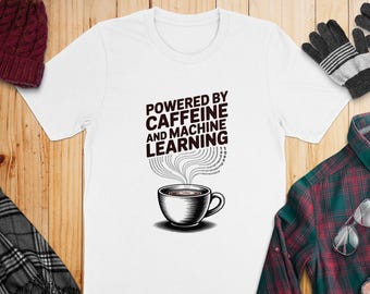 Cafeïnevrij T-shirt voor machinaal leren: koffie, code, datawetenschap
