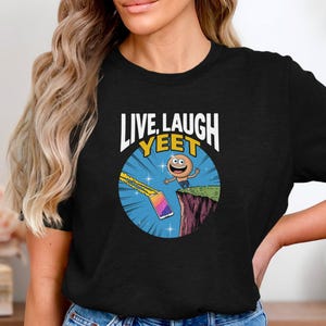 Grappige cartoon YEET T-shirt, humoristisch grafisch T-shirt, shirt cool nieuwigheid, uniek cadeau-idee, grappige kleding voor volwassenen en tieners