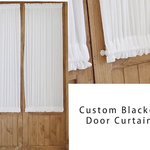 Custom door curtains for sale with rods, sheer door curtains, french door curtains. (single panel sold)