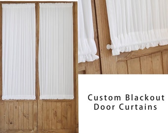 Custom door curtains for sale with rods, sheer door curtains, french door curtains. (single panel sold)