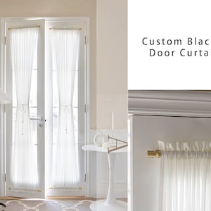 Sheer Door Curtains, Sold With Rods, Blackout Door Curtains, Custom Size Door Curtains, (Single Panel)