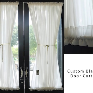A la venta cortinas de puertas francesas con varillas, cortinas de puertas transparentes, cortinas de cielo, cortinas de puertas de tamaño personalizado. (se vende una sola placa)