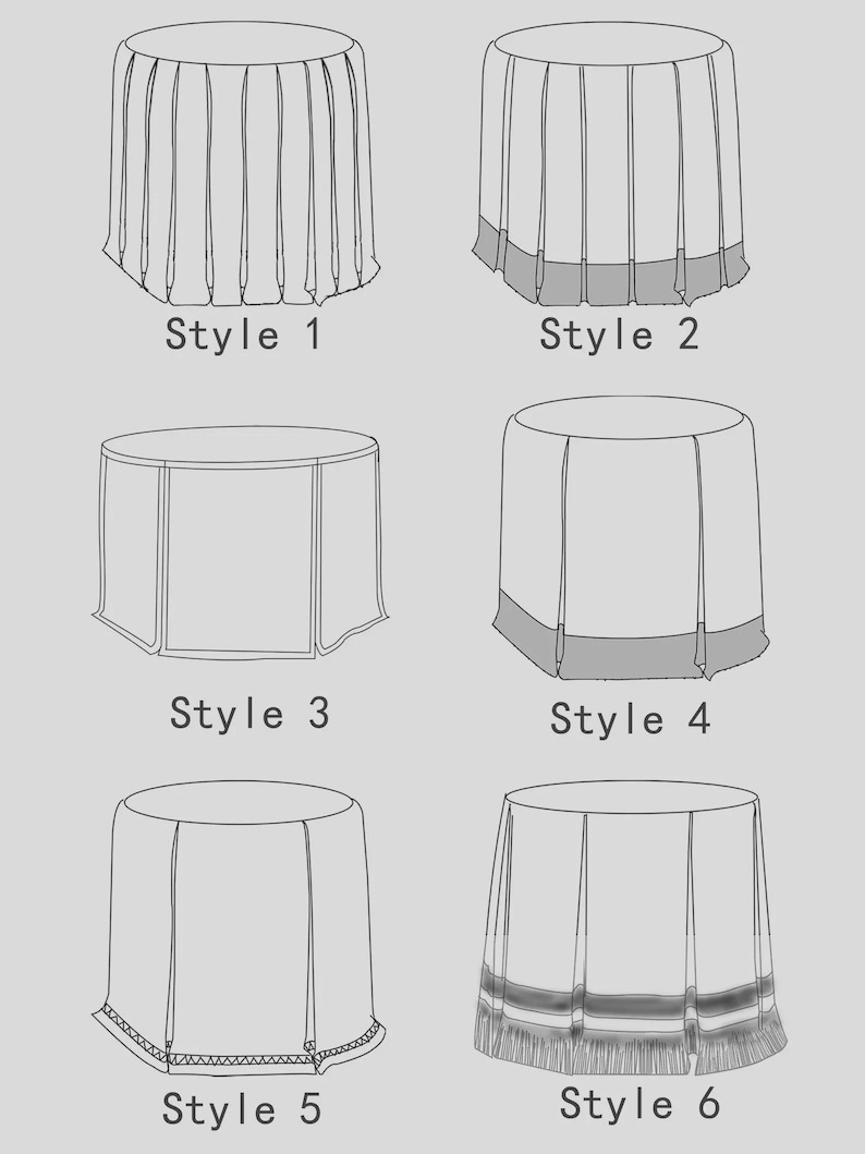 Tablecloth Drawring Custom Box Pleated Dining Linen, Tufted Table Skirt With Buttons - Etsy