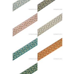 Cortinas de lino a medida totalmente opacas con cintas bordadas / Pliegues dobles / Forro opaco imagen 12