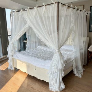 White linen mosquito net, square top mosquito net, handmade, mosquito cover, summer mosquito cover, mosquito net, personalized gift.